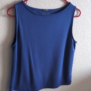 T Tahari Women'sl Blue Sleeveless Shell Top